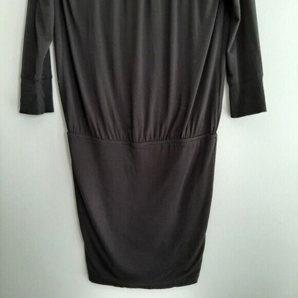 WILFRED Aritzia Faux Wrap Drop Waist Mini Dress Sz M Flawed - Picture 9 of 12